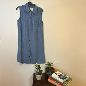 Vintage J Jill Sleeveless Button Down Dress